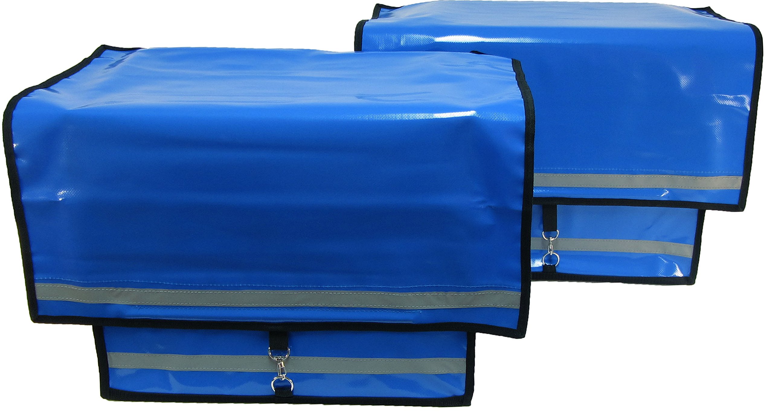 Fahrraddoppeltsche Porty blau, Zeitungstasche Zustellertasche Rollertasche