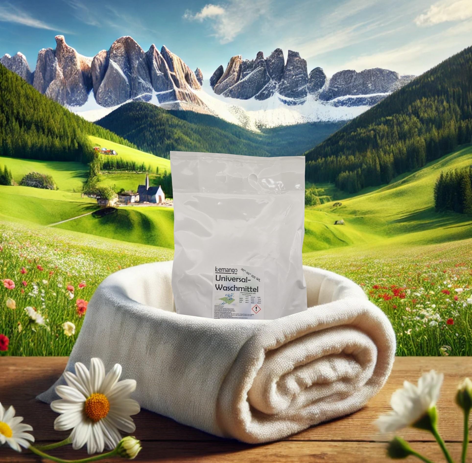 Waschpulver Phosphatfrei, 2 x 10 kg, ca. 200 Waschladungen | Frischeduft, Bleichmittel auf Sauerstoffbasis, Für alle Wäschearten, 30-95°C