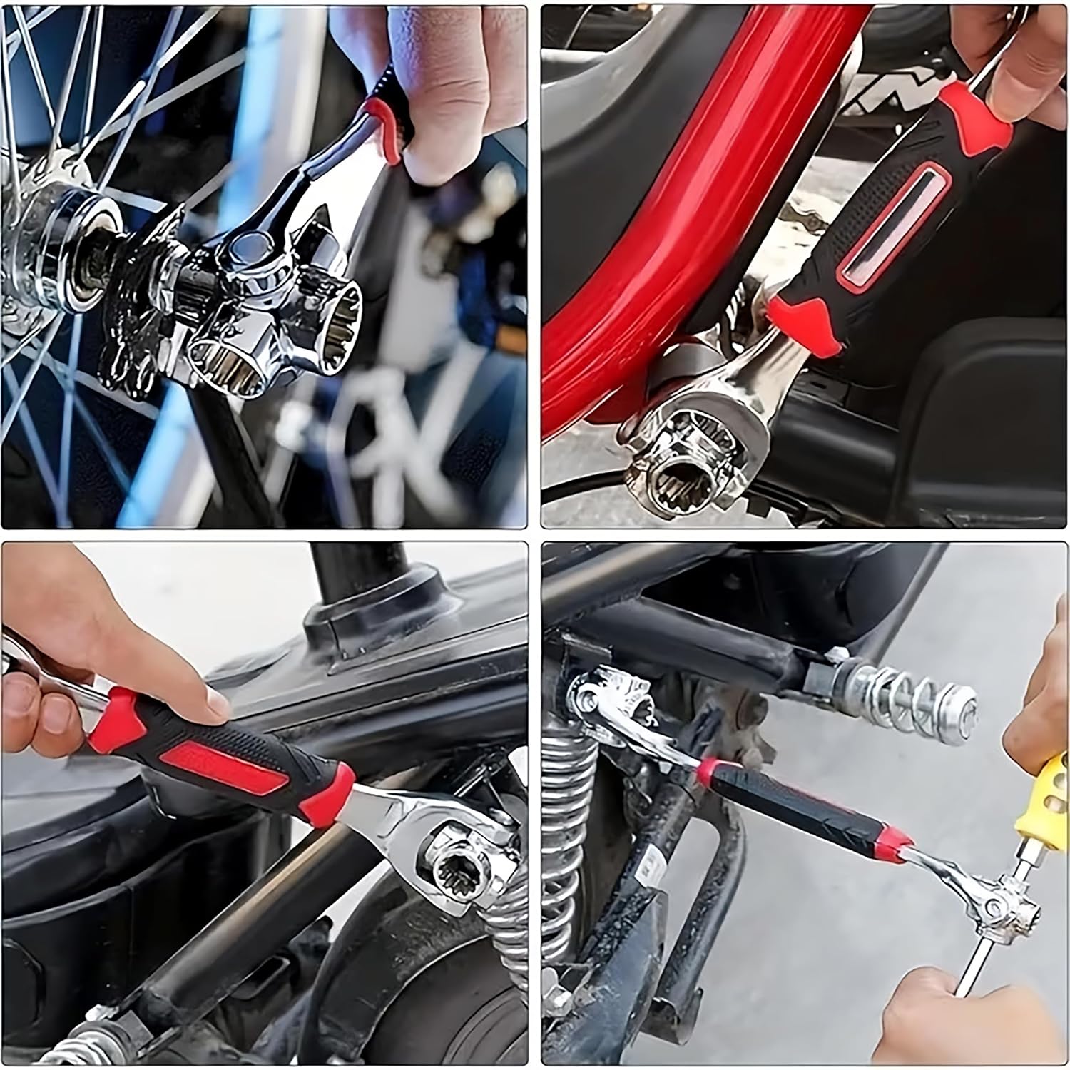 52-in-1 Torque Wrench, 8-in-1 Multi-Function Socket Wrench, Steel with Non-Slip Handle - Professional Tool for Mechanics, Car Tire Wheel Removal, Automotive Motorcycle Repair, Home Garage Maintenance
