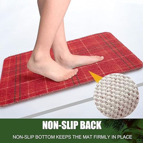 Vista 31 de Tapete antideslizante de secado rápido para bañera, ducha, piso, baño, hogar, cocina, hotel (gris, 24 x 16 pulgadas)