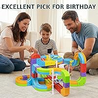 Vista 8 de klick Rail Electric Train Set 3D Magic Flexible Race Track for Kids 3 4 5 6 7 8 Years Old, Race Car Track with Anti-Gravity, Educational STEM