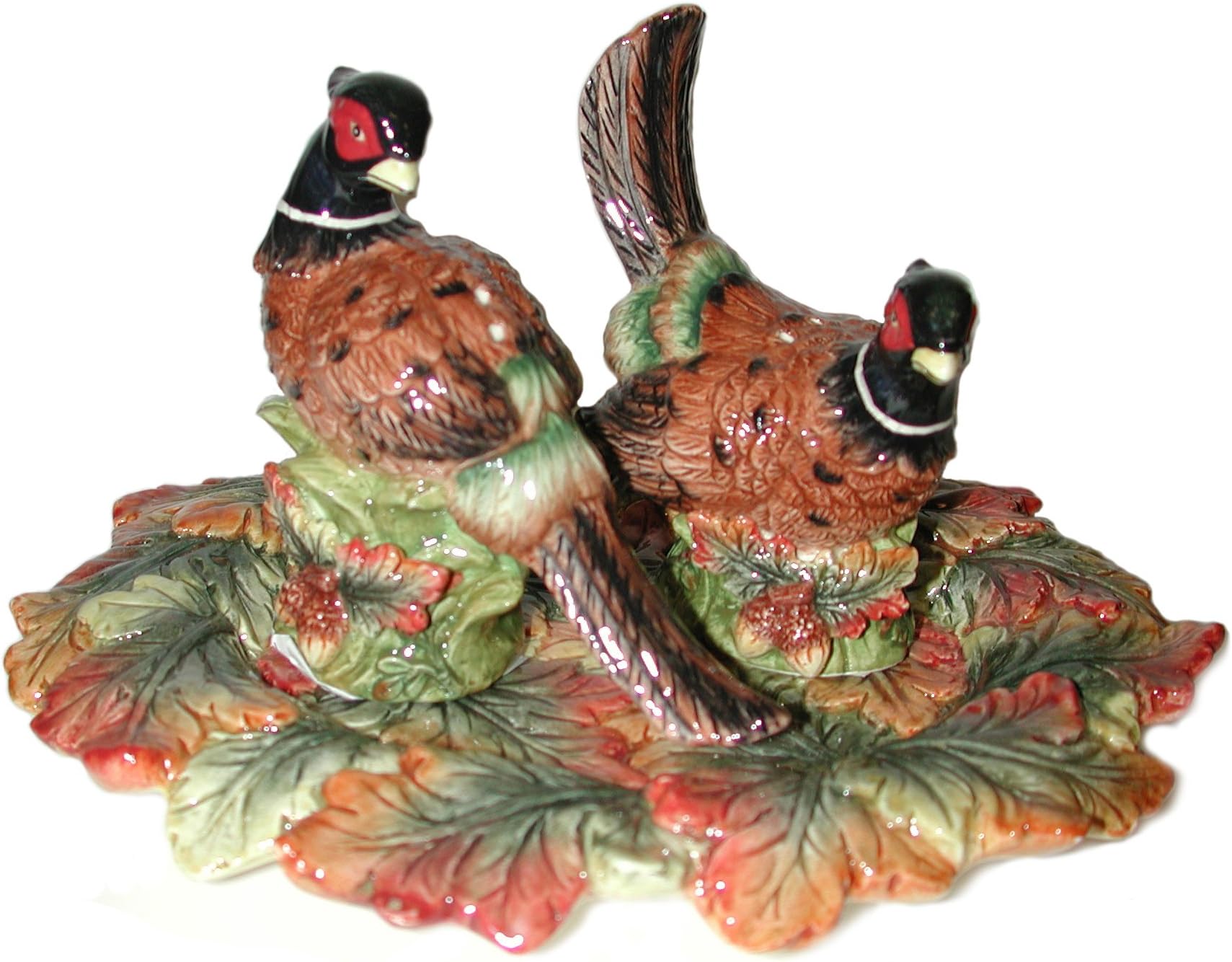 Spode Harvest Pheasant Salt and Pepper with Tray