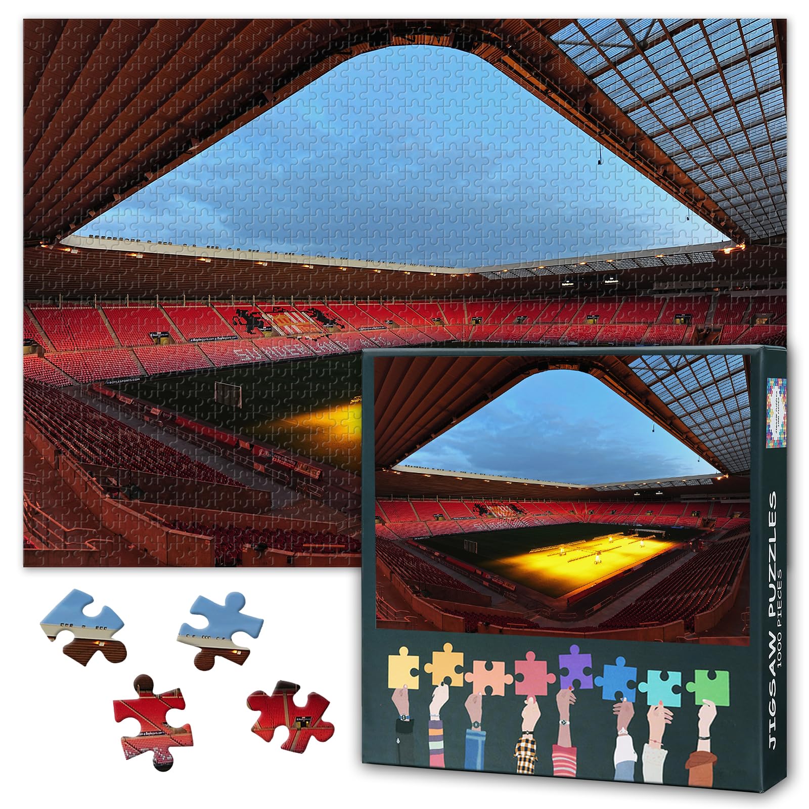 1000 Pieces Puzzles for Adults Jigsaw Puzzle Educational Games - 50x70cm Stadium Of Light Wall Of Fame Painting Difficult Challenging Gift