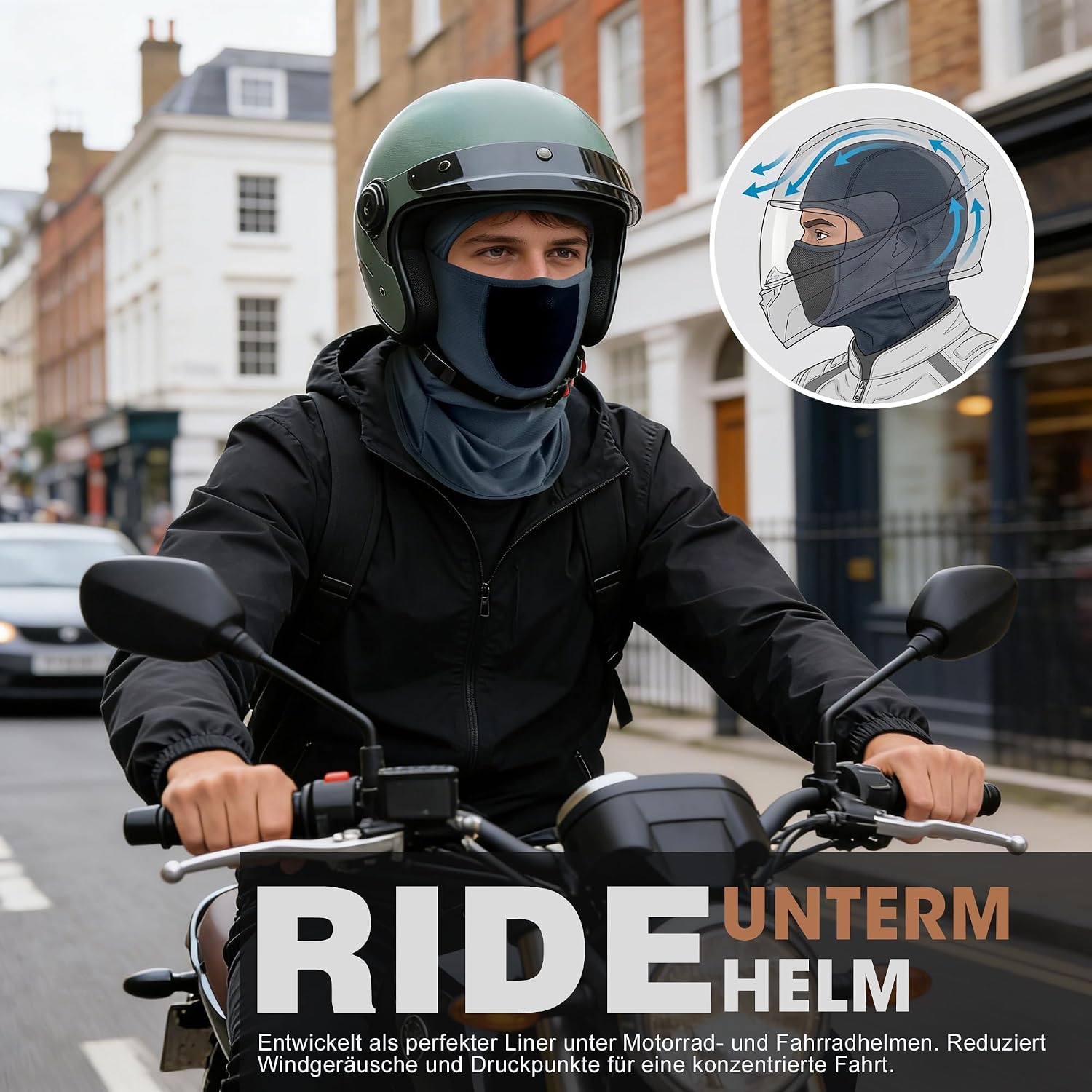 WTACTFUL Atmungsaktiv Sturmhaube Motorrad Sommer - Skifahren Sturmmaske Balaclava für Herr - Analyse des détails et conception