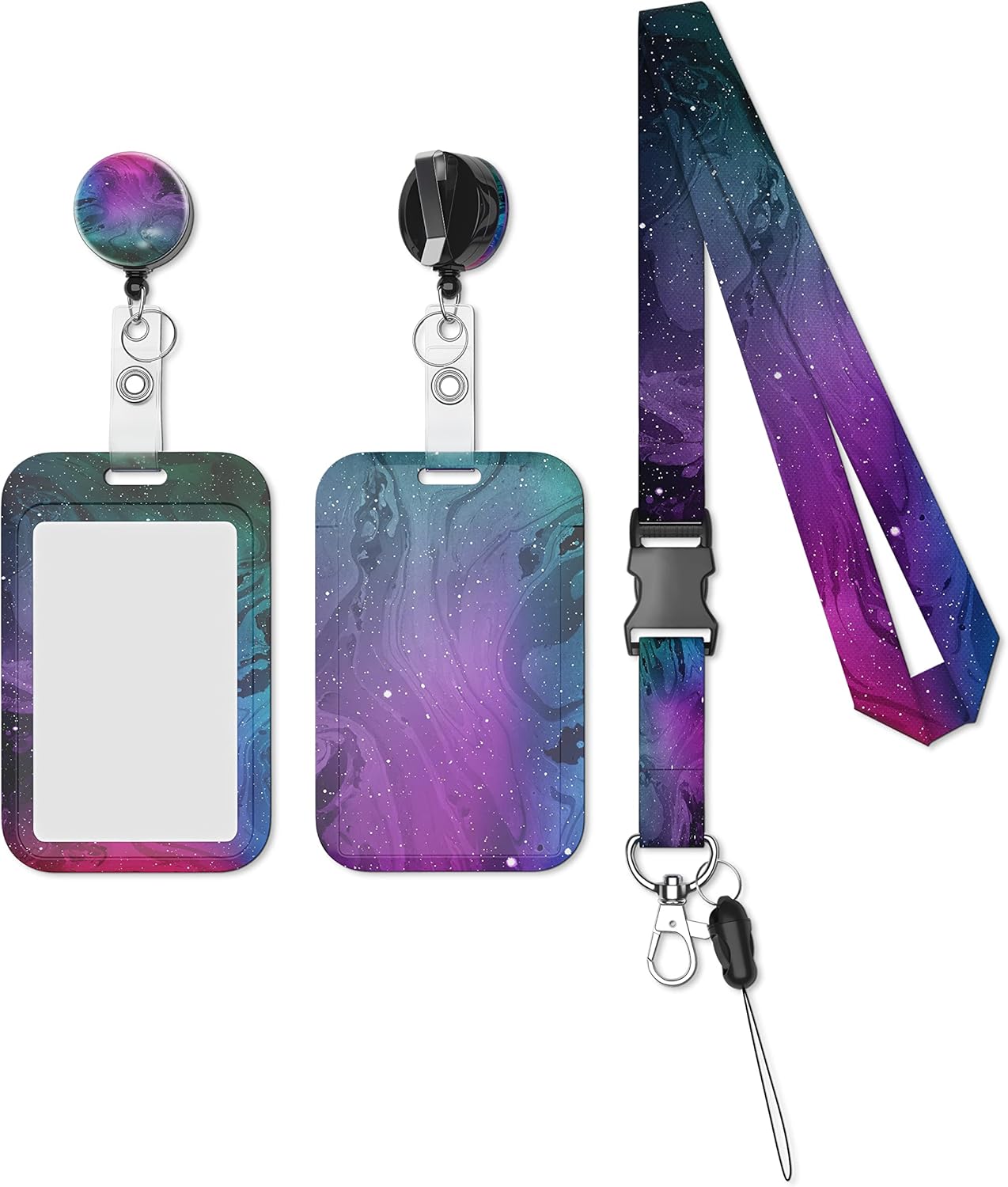 Retractable Badge Holder, ID Holder with Detachable Neck