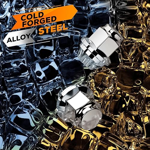 Vista 130 de Dynofit - Tuercas para rueda M14-1.5 de una sola pieza, tuercas OEM de 14x1.5, tuercas de 1.75 pulgadas (45mm) de altura, hexagonales de 7/8 Negro