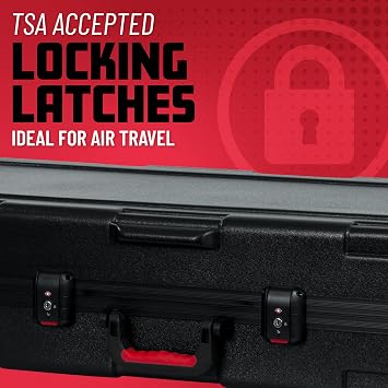 Gator Cases Frequent Flyer's Series Molded Flight Case for 49-Note Keyboards with TSA Approved Locking Latches and Recessed Wheels, (GTSA-KEY49)