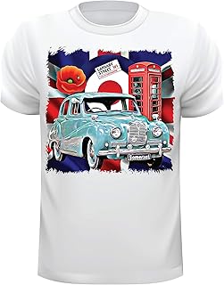 Austin A40 Somerset Men’s T Shirt, A40 Somerset, Union Jack, T Shirt, Target, Poppy,