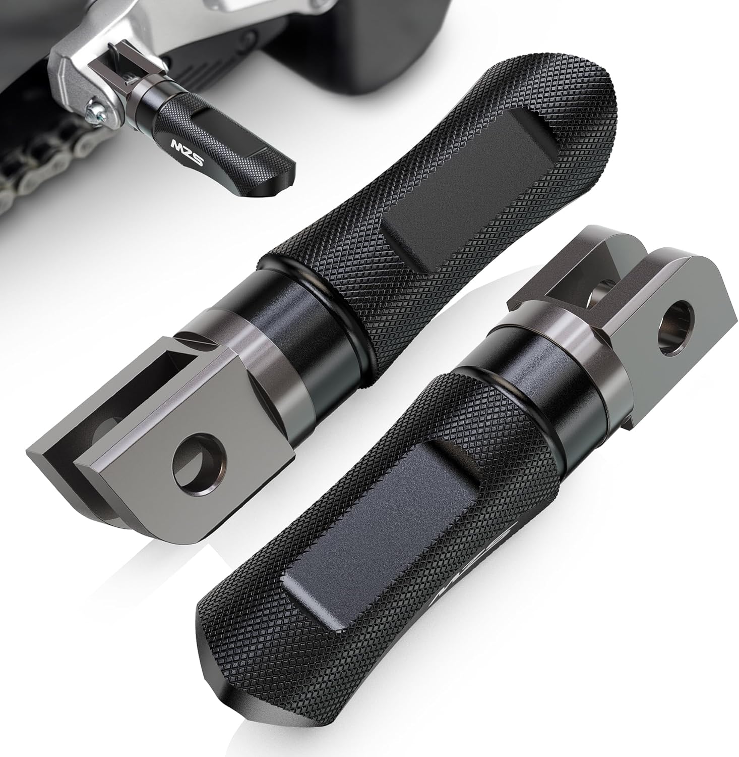 MZS Red Motorcycle Clutch Brake Levers Short Adjustable + Motorcycle Front Foot Pegs, Adjustable Sport Footpegs Compatible with CBR650R CB650R CBR650F CB650F