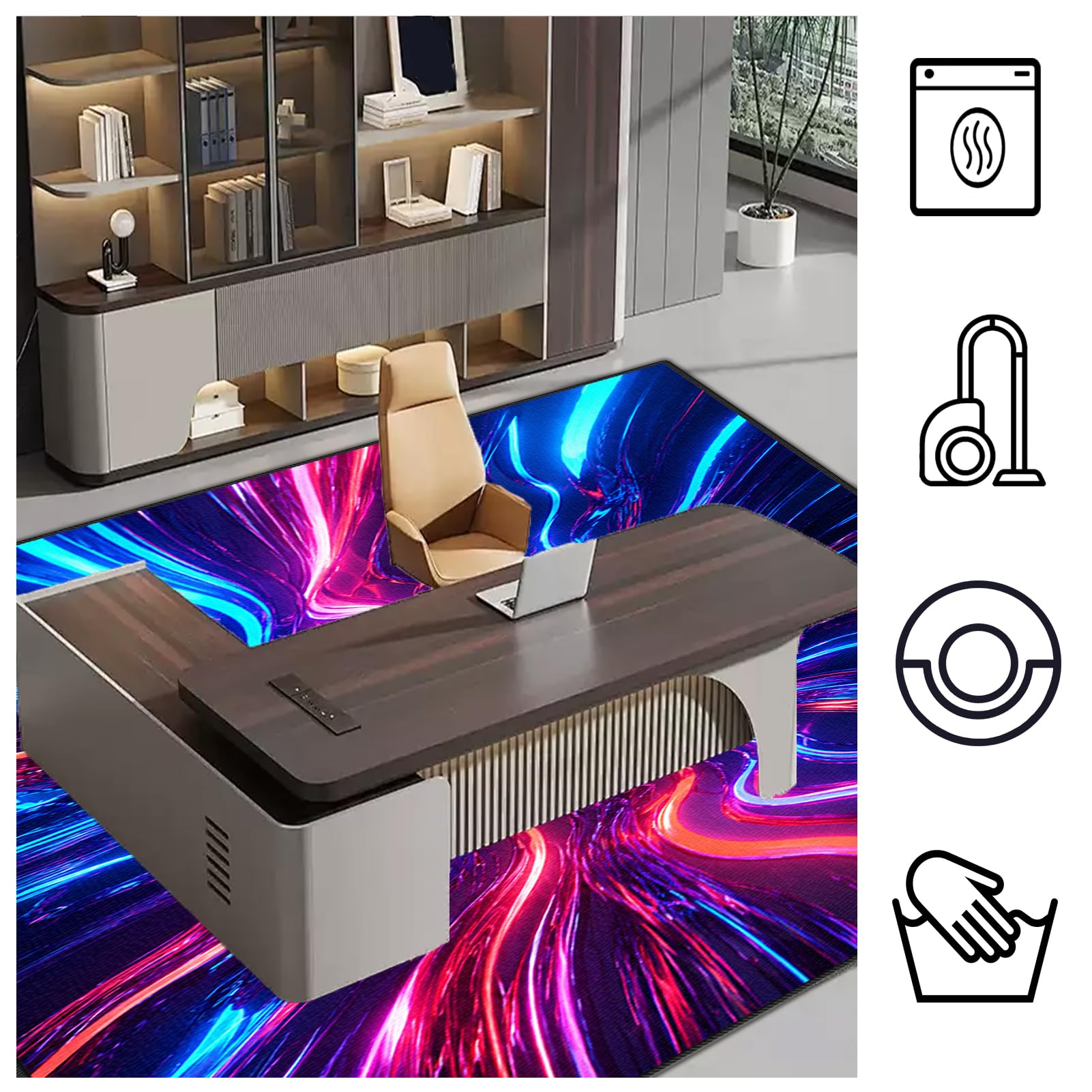 Tapis Gaming Sol Antiderapant de Chaise de Bureau 200 x 300 cm