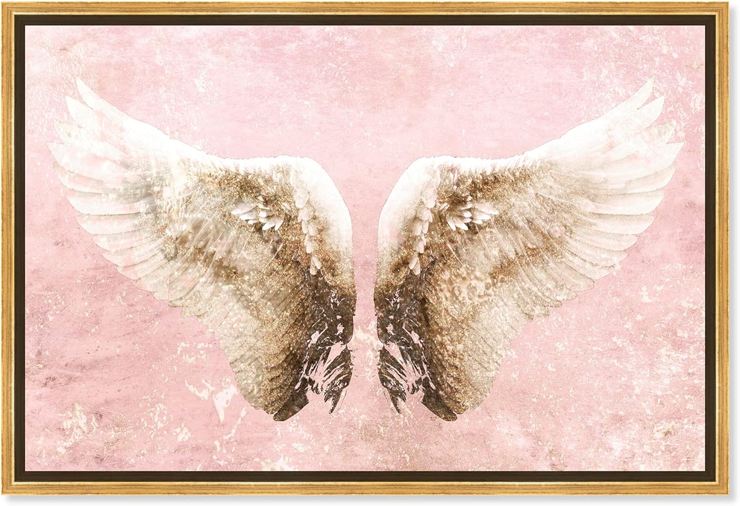 Fashion and Glam Wall Art Wings Lets Fly Away Blush Home