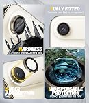 (3 Pack) Orzero Camera Lens Protector Compatible for iPhone Air 2025 / iPhone 17 Air, Protector de Cámera Individual 3D Alloy Metal Ring Glass Cover CD Pattern Case Friendly - Gold