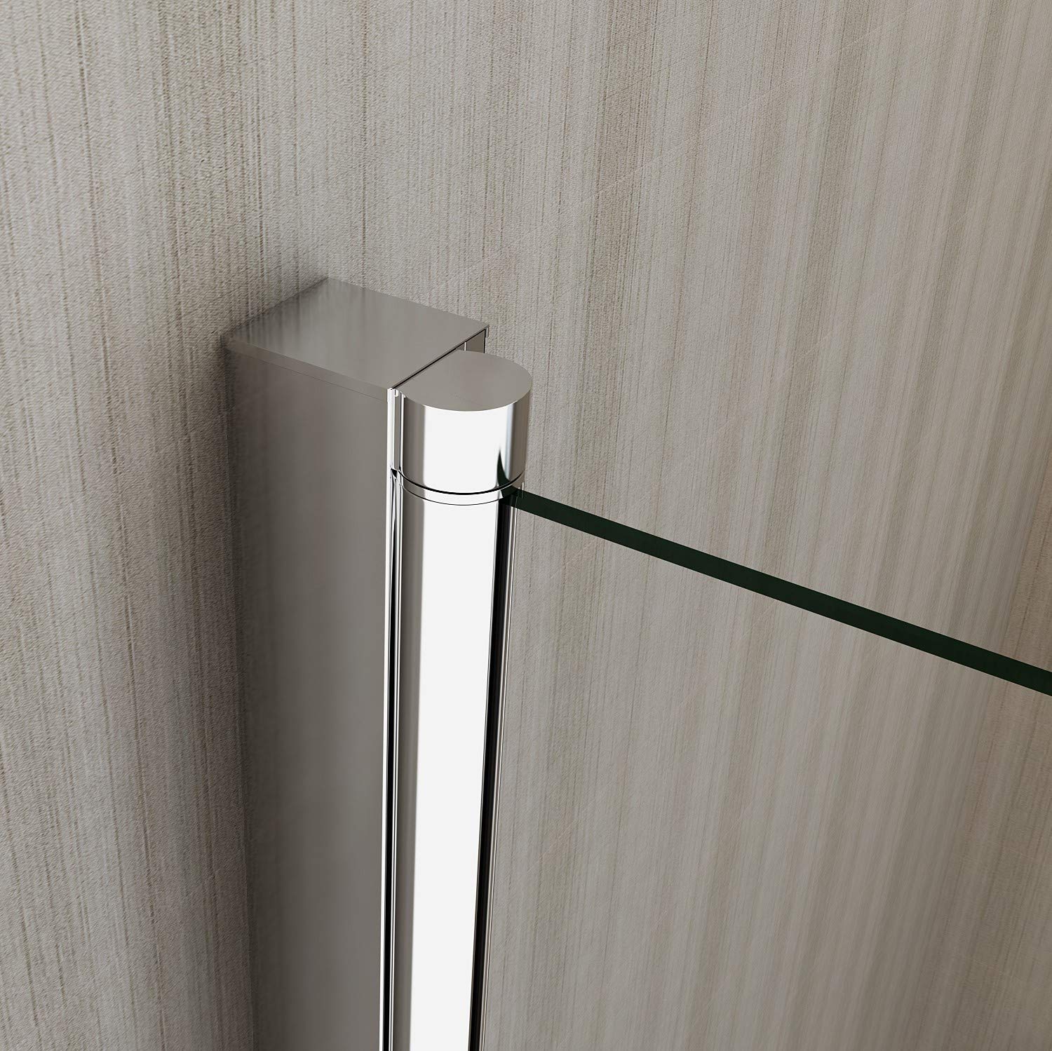 Porte de douche de 8 mm à battant pour installation en niche H.200 réversible (69-73)
