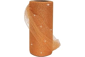 Orange Glitter Tulle: A Sparkly Ribbon for Any Occasion