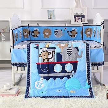 giraffe and elephant crib bedding