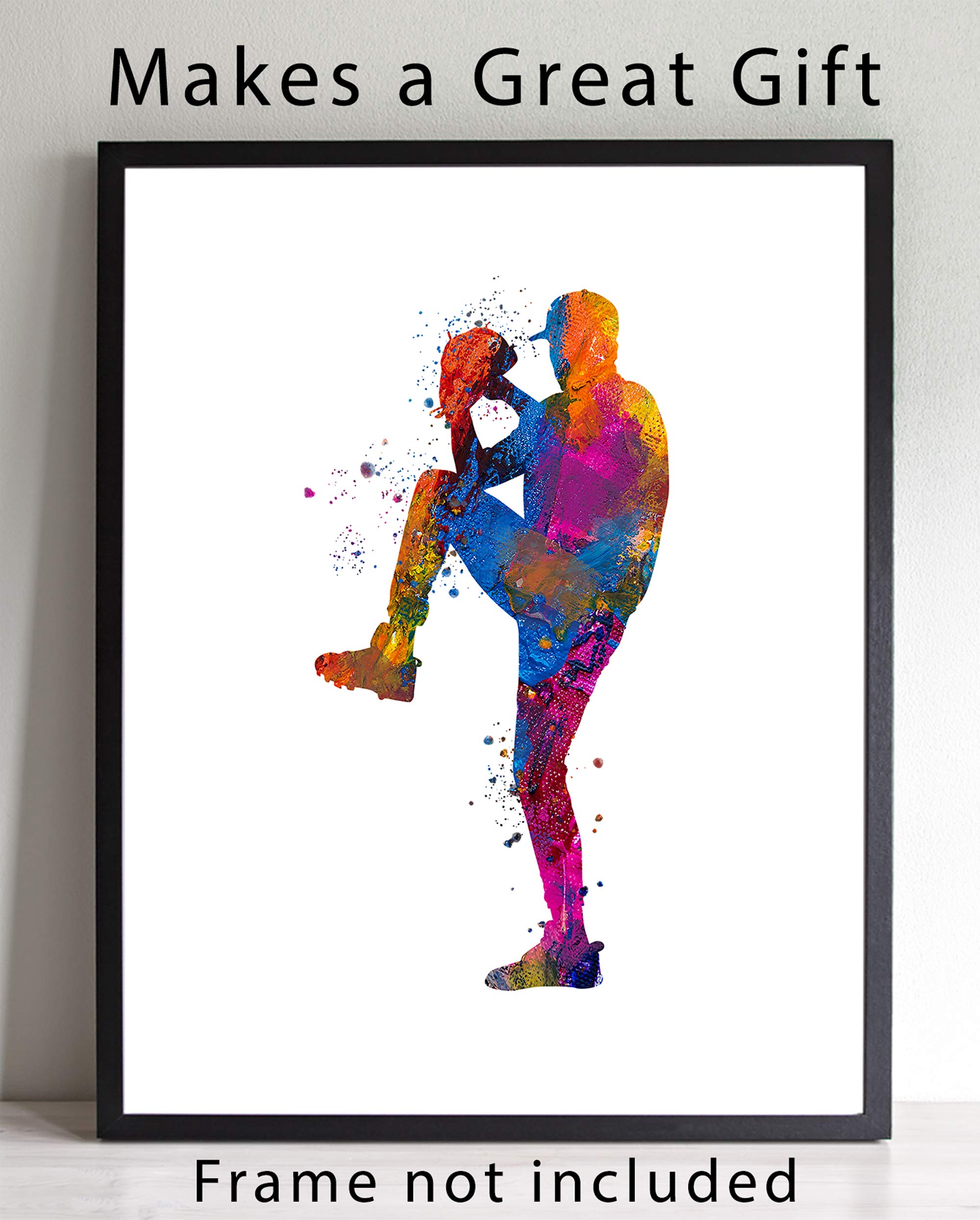 Baseball Player Sport Abstract Wall Art Print 11x14, Ideal for Lovers of Baseball, Coaches and Fans, Great Teen Boy Bedroom, Club Locker Room or Man Cave Dcor