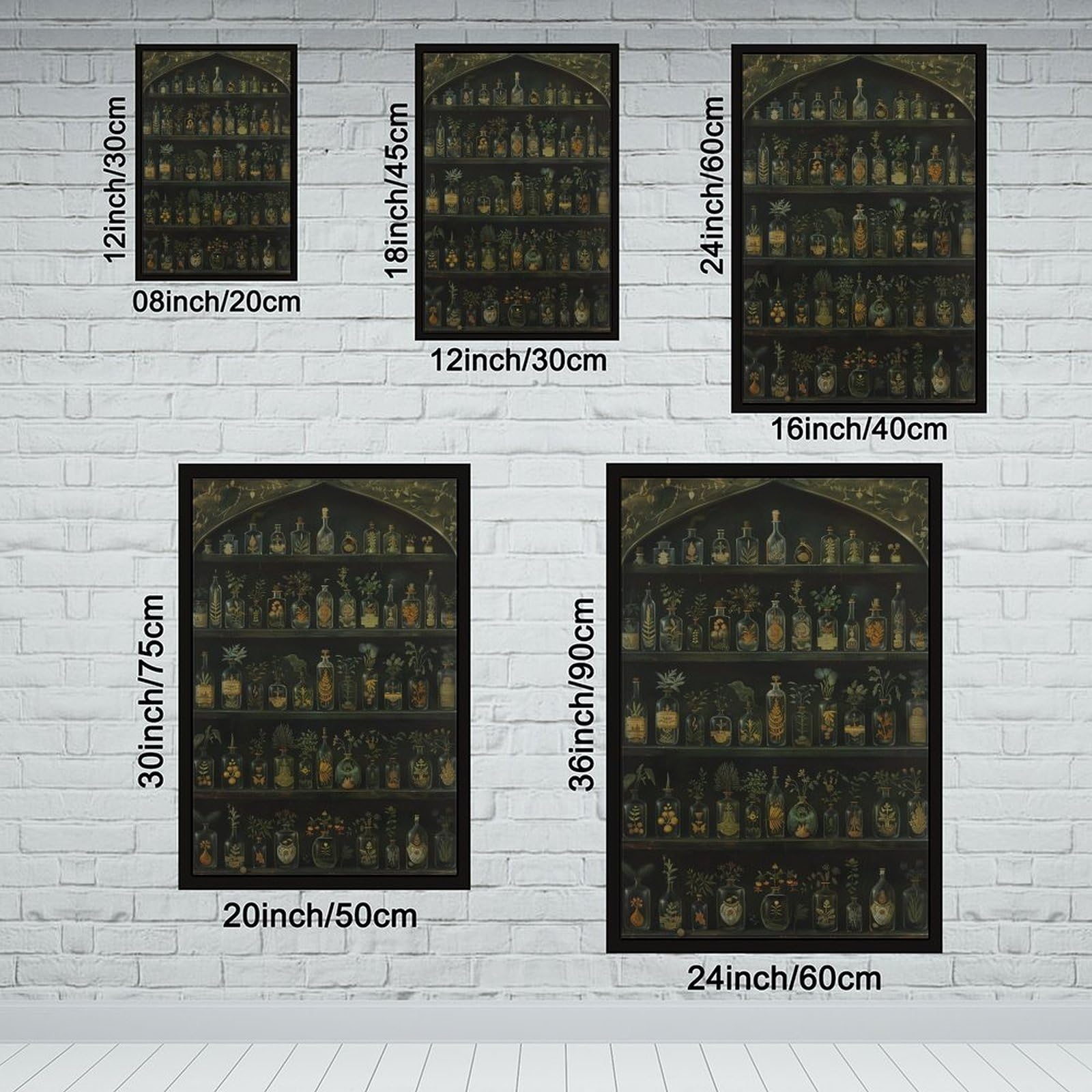 Poster sur toile représentant une potion de sorcière - Décoration de chambre à coucher, bureau, chambre - Cadeau - 30,5 x 45,7 cm (L x l)