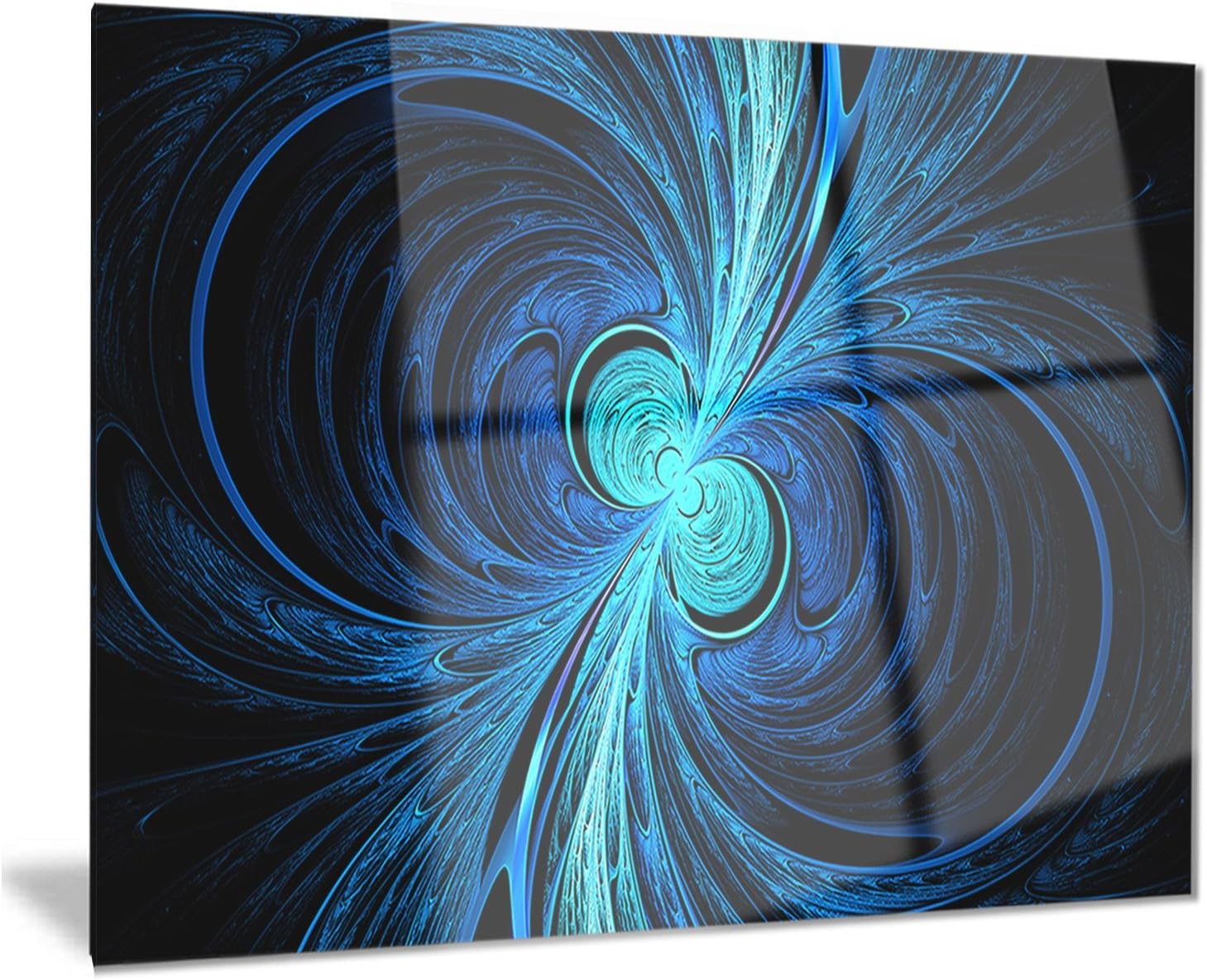 Amazon Designartブルーフラクタル壁紙抽象デジタルアートメタルウォールアート Mt31 40x30 Mt31 40 30 インテリア オンライン通販