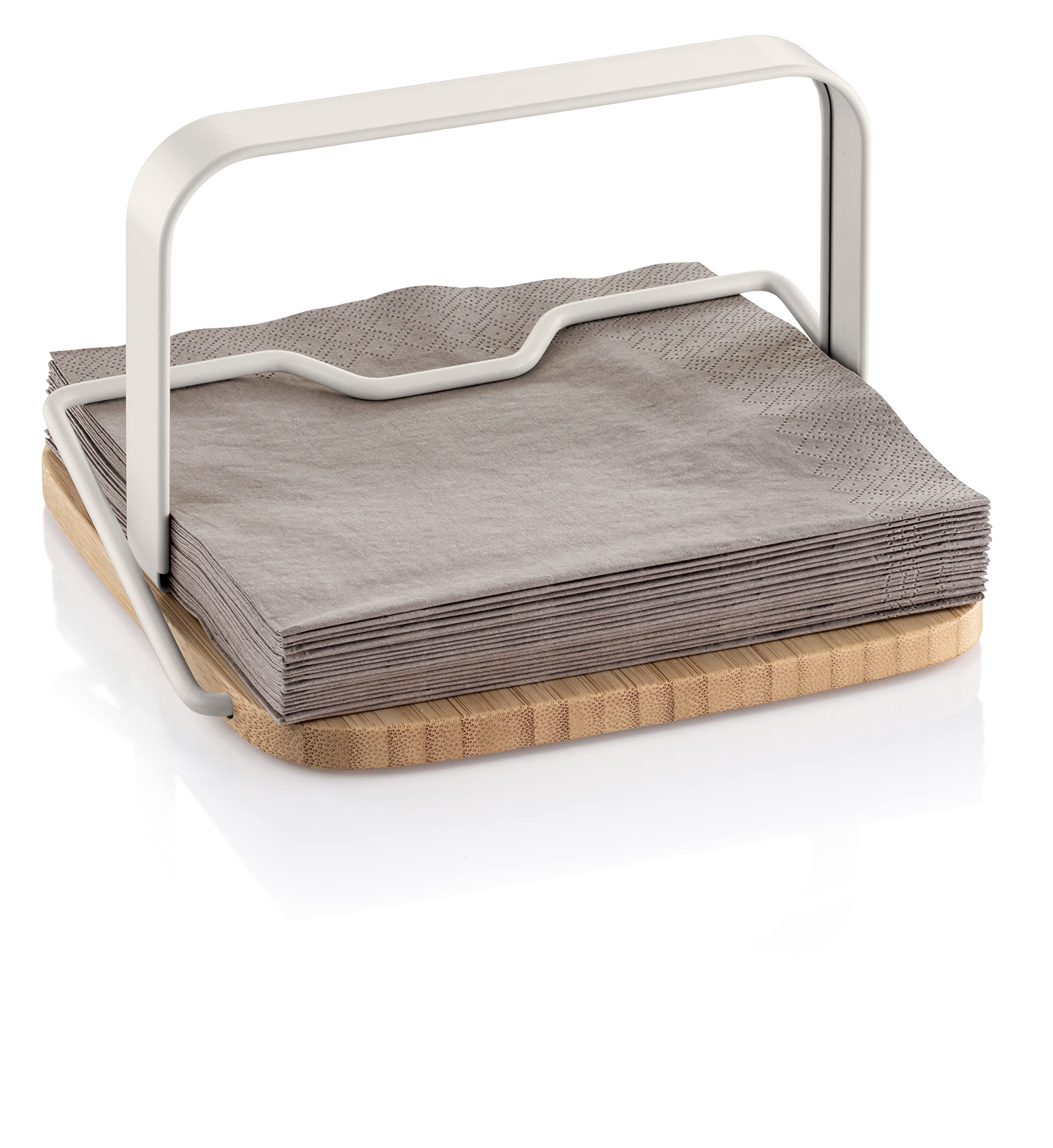 Tescoma 900823 Online, Table Napkin Holder, Wood and Metal, with Napkin Stopper, 19.5X19Cm