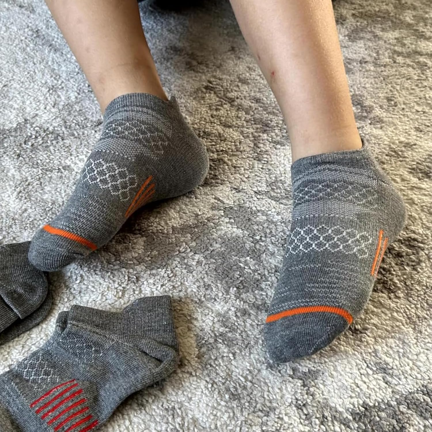 Comfoex 12 Pairs Boys Running Ankle Socks For Kids 4-6 6-8 8-10 10-12 Years Old Low Cut Athletic Breathable Cotton Socks - Image 3