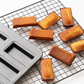Bakeware Baking Finanche Mold Muffin Pan Muffin Cup Baking Mold Cupcake Mold Mini Baking Pan Oven Safe Waterproof Oilproof Sturdy Durable Brownie Bread Snack 8 rectangle x2