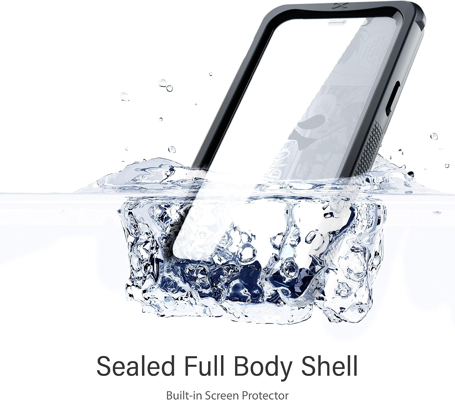 Ghostek NAUTICAL iPhone 12 Pro Max Case Waterproof Screen Camera Lens Protector Built-In Full Body Heavy Duty Rugged Protective Phone Cover Designed for 2020 Apple iPhone 12 Pro Max (6.7 Inch) (Clear)