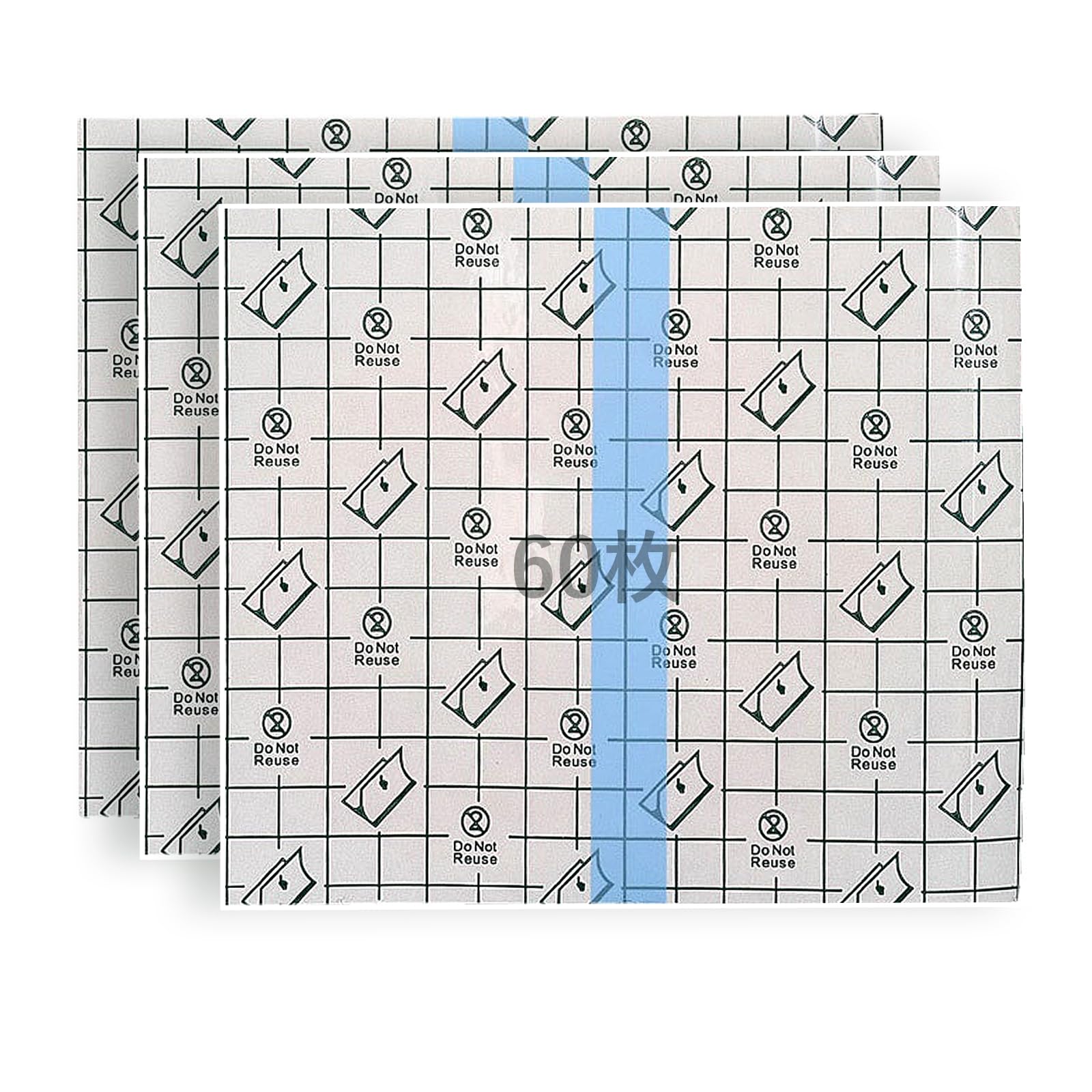 CMD 腹部防水フィルム 腹膜透析患者 透明 防水フィルムロール 術後の傷防水 保護 粘着性 傷防水フィルム 入浴用 防水カテーテルウォーターバリア 看護用品 防水テープ 男女兼用 (20x20cm、60枚入り)