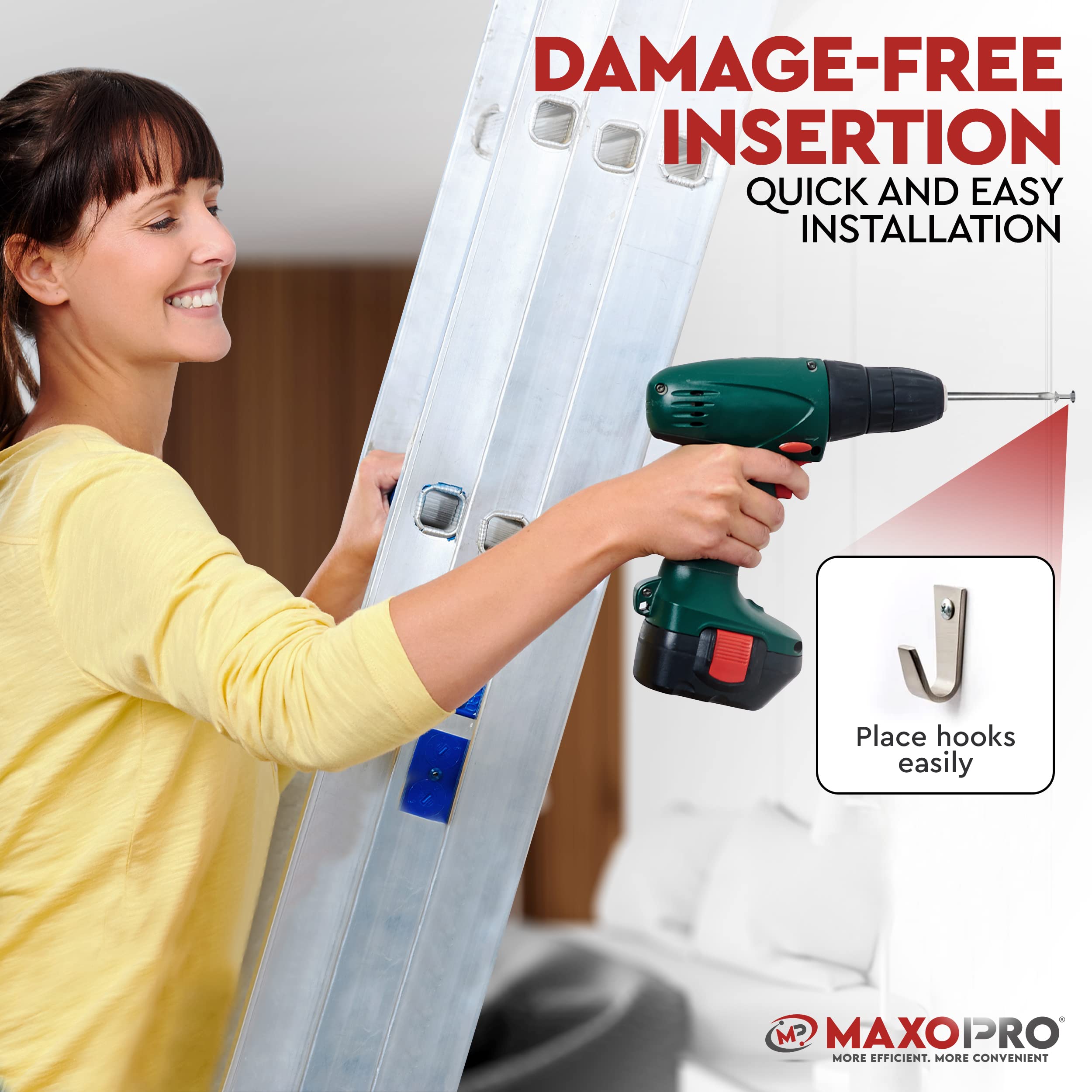 Maxopro Drywall Anchors And Screws Kit 370 Pcs Plastic