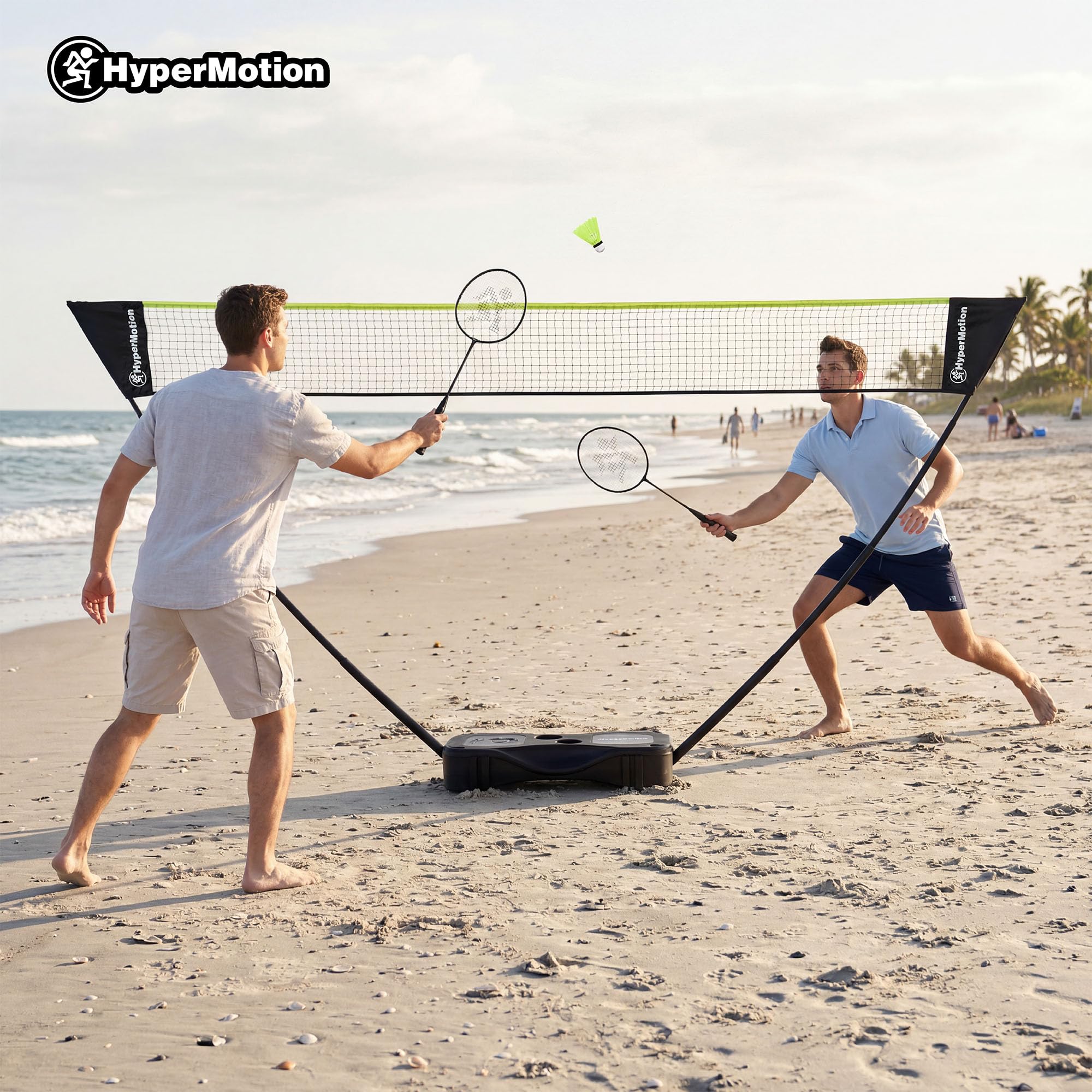 HyperMotion Racchetta Badminton - Racchetta Adulto in Acciaio con Borsa Oxford - Set Badminton Completo Giochi Esterni 0,75kg 10+