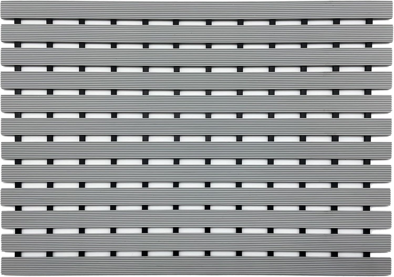 Shower Mat NonSlip Bath Drainage Matt Slatted