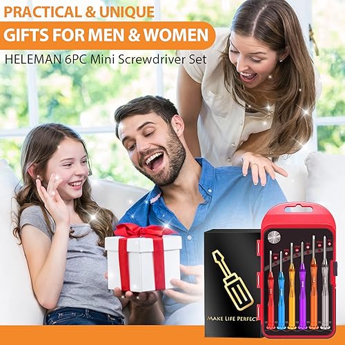 Miniatura 5 de Juego de destornilladores magnéticos pequeños, paquete de 6 unidades+pestillo de puerta de perno 2 unidades