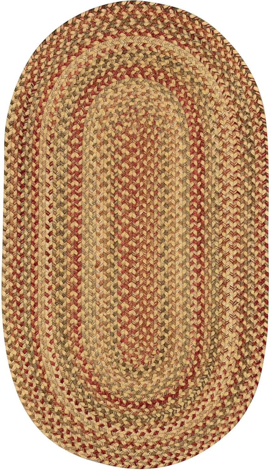 Capel Rugs Manchester Oval Braided Area Rug, 2 x 3, Brown Hues