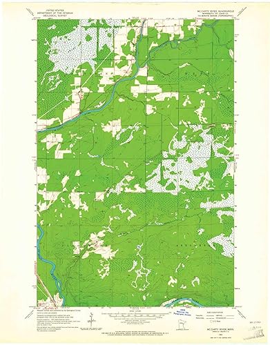 Mc Carty River MN topo map, 124000 Scale, 7.5 X 7.5 Minute, Historical, 1963, Updated 1964, 27.23 x 21.53 in
