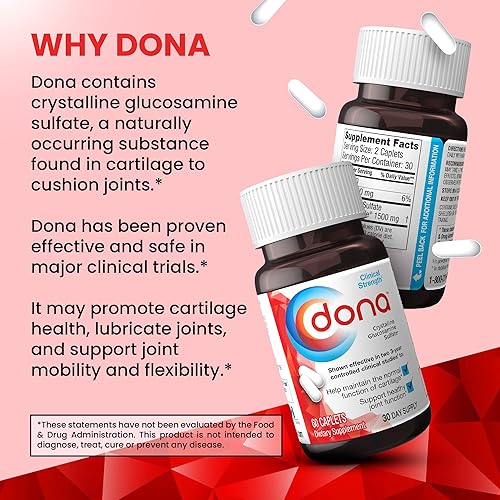 Miniatura 3 de Sulfato de glucosamina cristalina. de Dona. Contenido: 60 comprimidos.