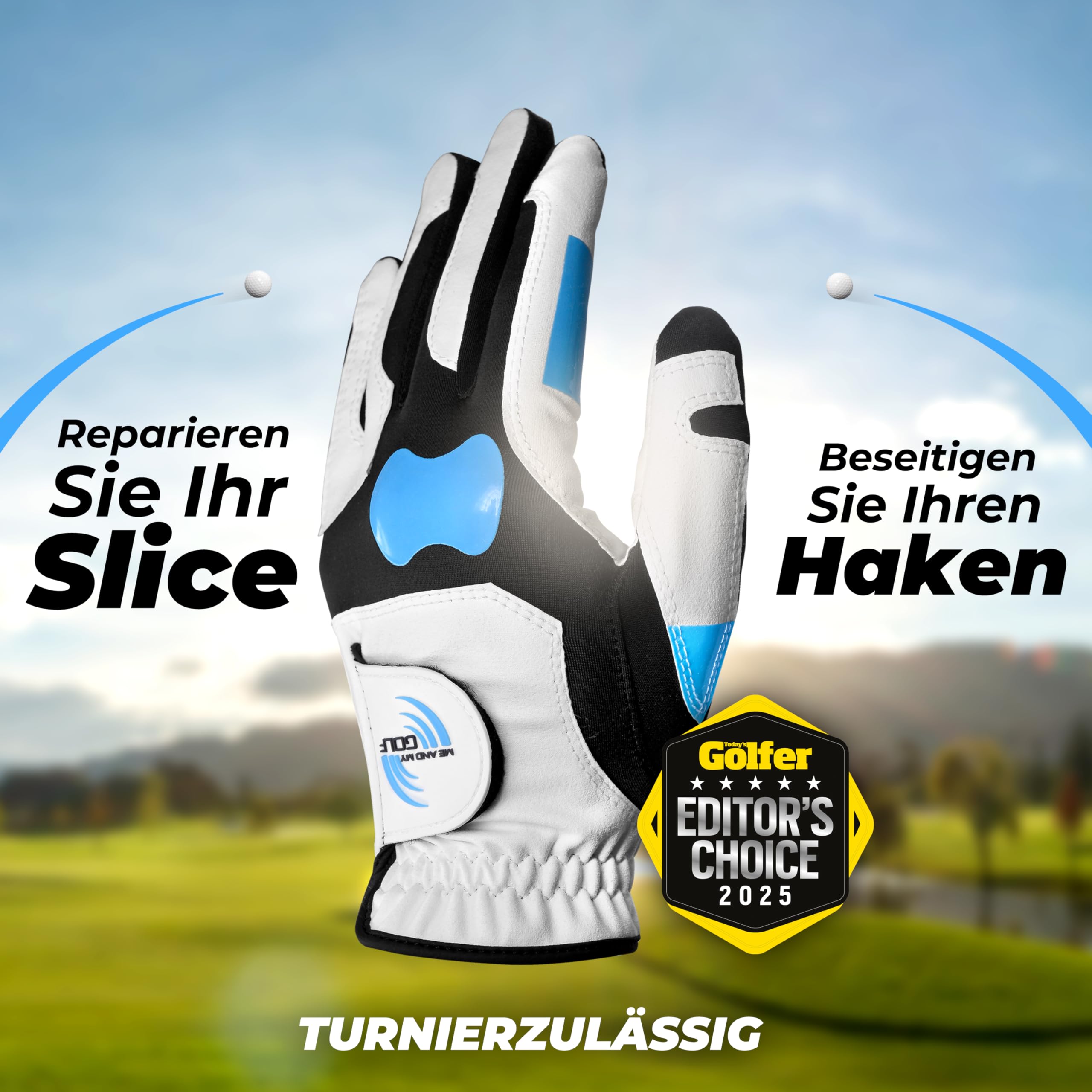 ME and My Golf True Grip Trainingshandschuh — Perfekter Halt bei jedem Schlag, Beinhaltet Schulungsvideos, Fixieren Sie Ihren Schwung und Griff