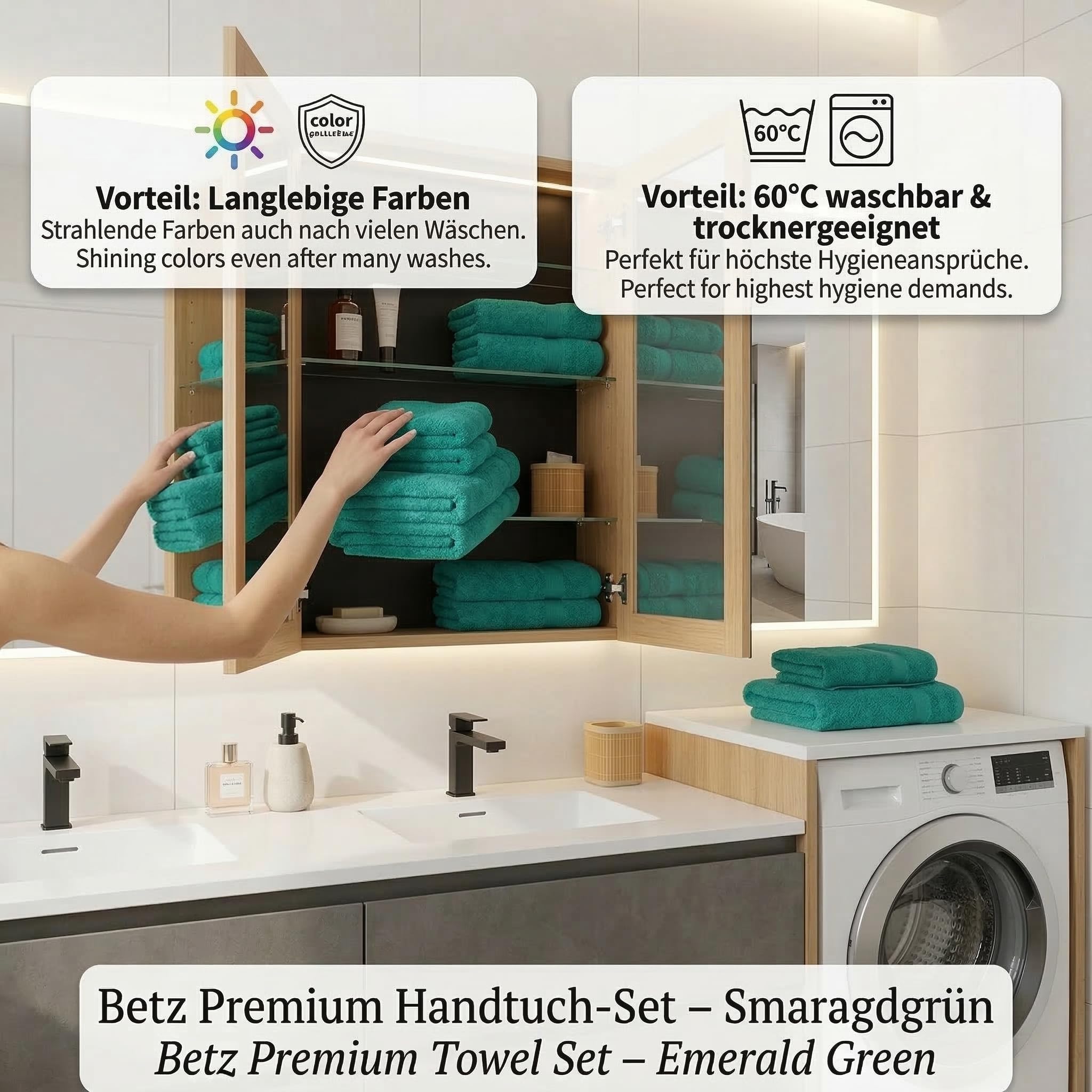 Betz Juego de 10 Piezas de Toallas Premium 100% algodón 2 Toallas de baño 4 Toallas de Mano 2 Toallas Invitados 2 Manoplas de baño Color
