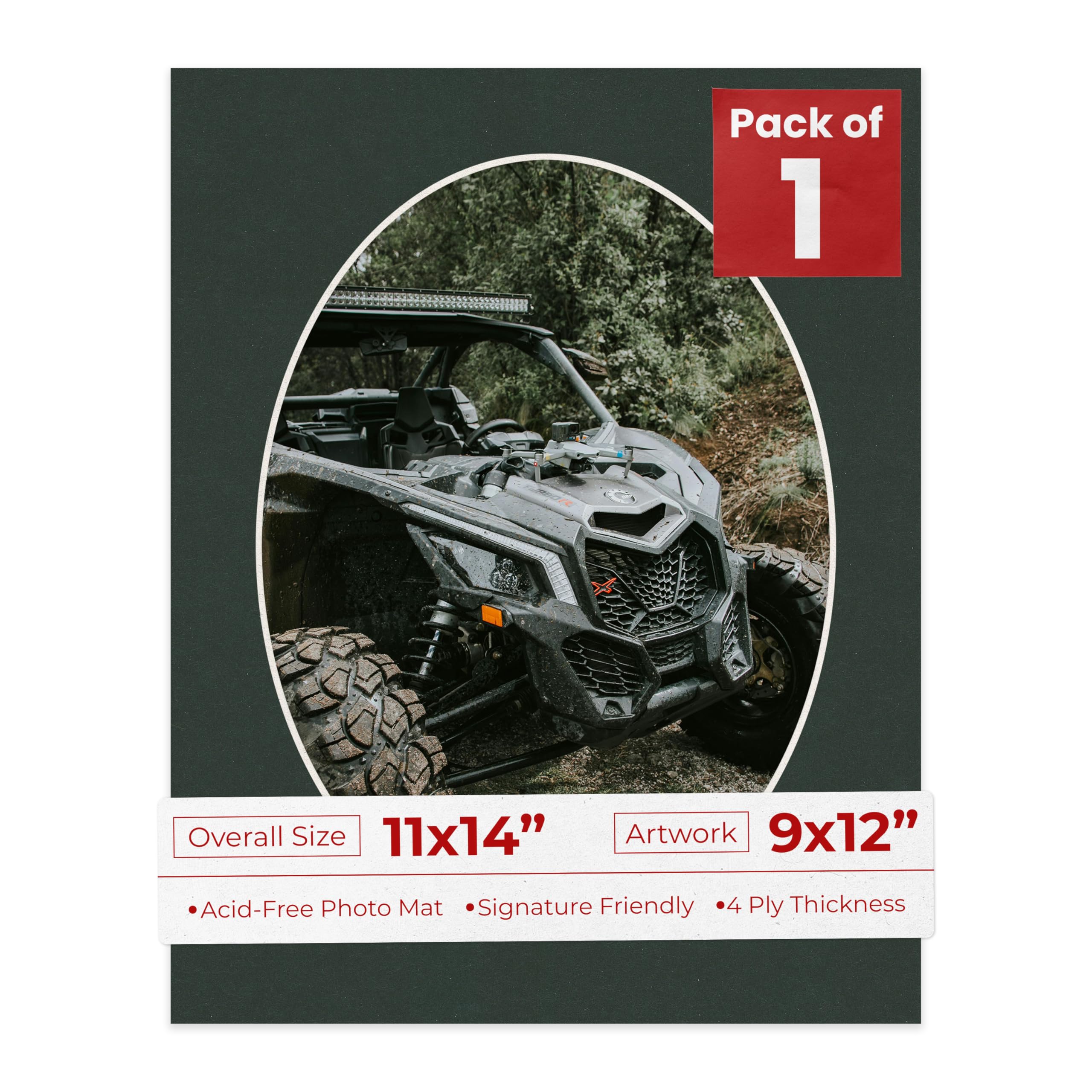11x14 Mat Bevel Cut for 9x12 Photos - Precut Black Oval Shaped Photo Mat Board Opening - Acid Free Matte to Protect Your Pictures - Bevel Cut for Family Photos, Pack of 1 Matboard Show Kit With Acid-image-29