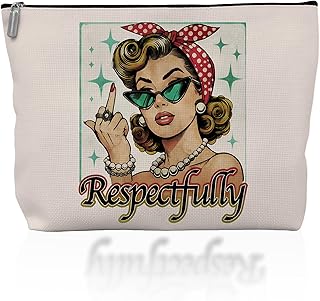 Bolsa de maquillaje retro Pinup para mujer, b...