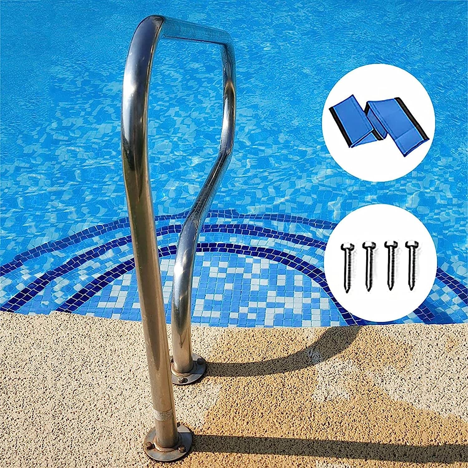 Barandilla para Piscina Barandillas para Piscina Riel para Piscina Barandilla para Piscina Barandilla para Piscina 1 Pieza, Riel para Escalera de Piscina, Escalera de Agarre para p