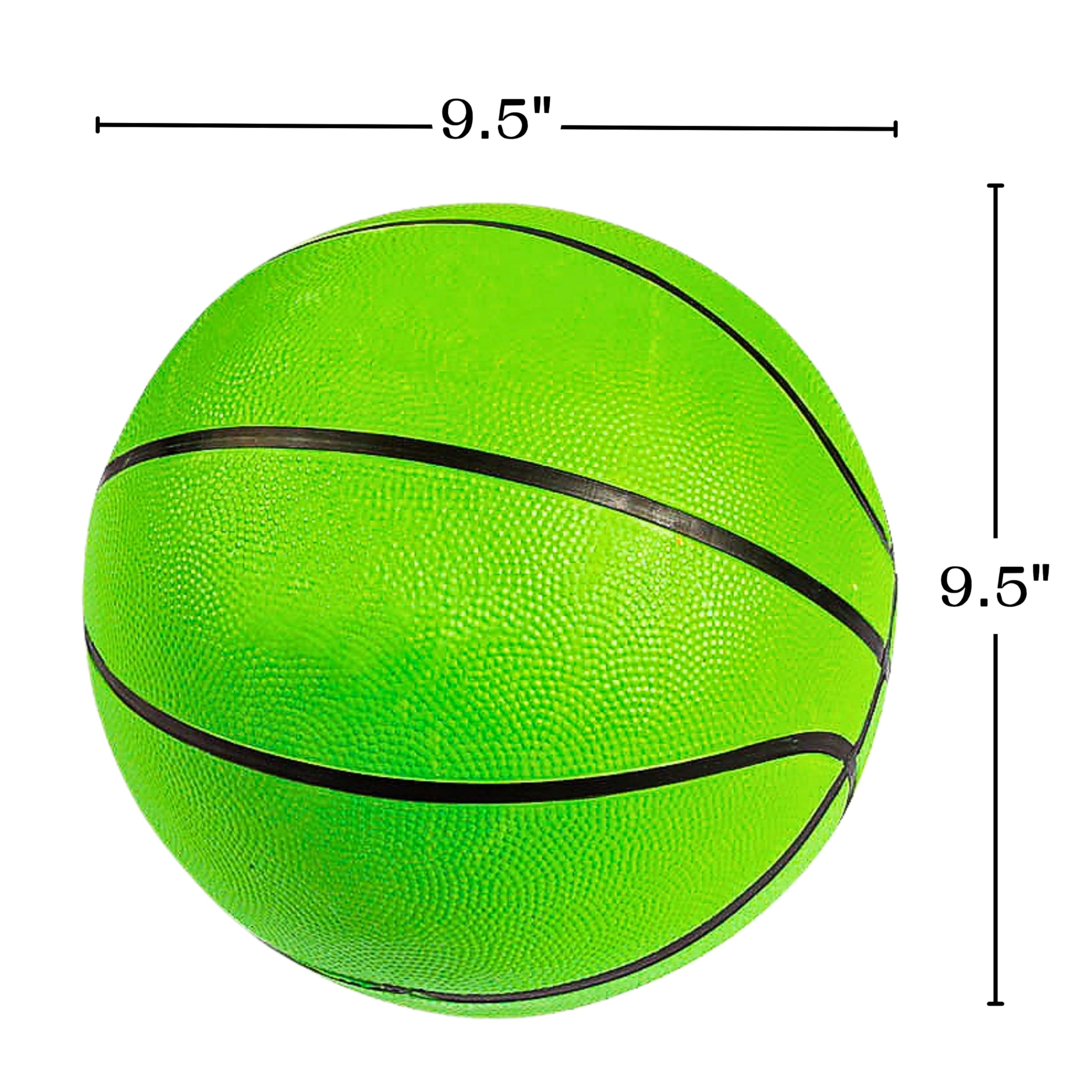 Vibrant Assorted Color Neon Inflatable Rubber Basketballs - 9.5
