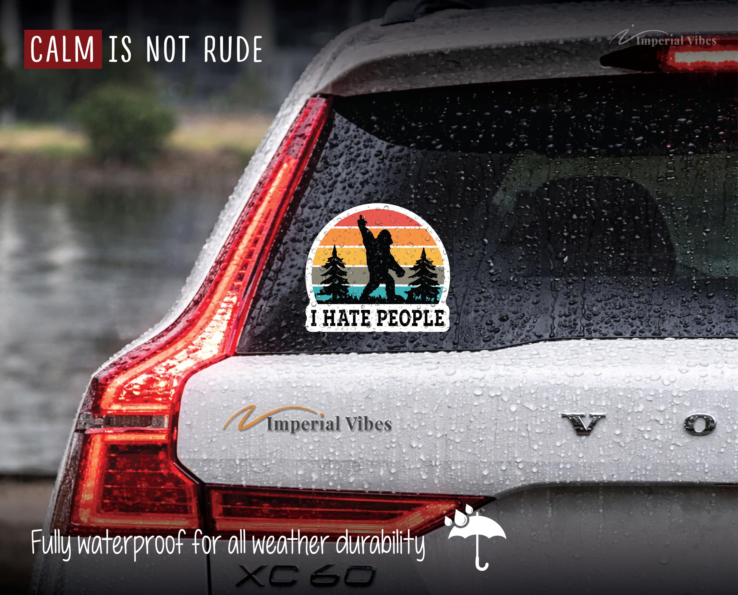 Bigfoot I Hate People Vinyl Decal Stickers Laptop Stanley Cup Window