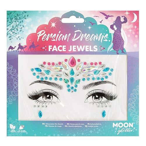 Miniatura 5 de Joyas faciales por Moon Glitter  Gemas para el cuerpo de la cara, calcomanías de cristal para maquillaje de ojos, joyas temporales para tatuajes