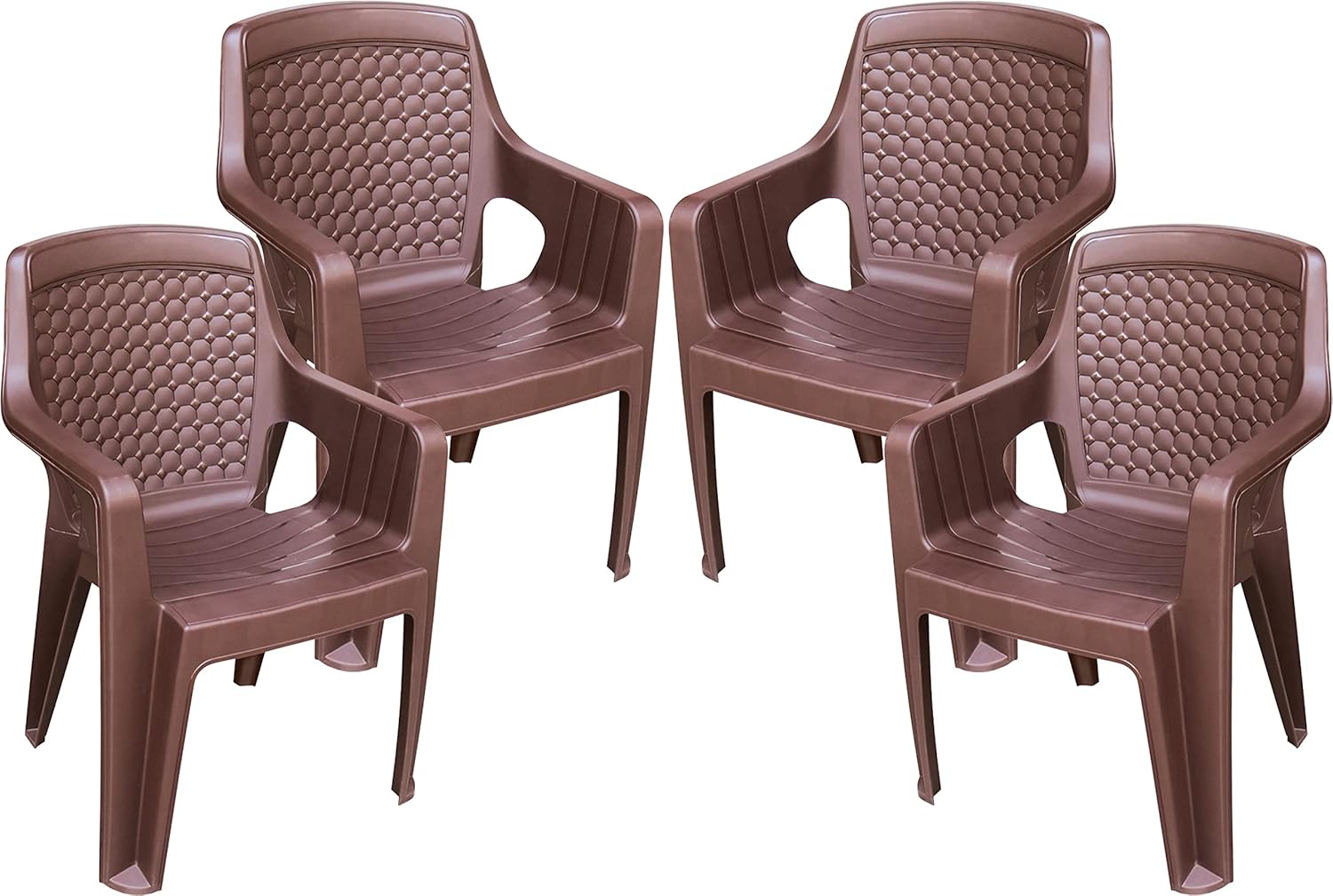 Maharaja SAFARI111 Plastic Chairs for Home, Cafe & Restaurant Set of 4