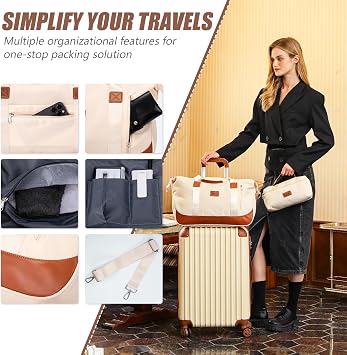Cosbarn Carry On Luggage,3 Piece Luggage Set,22x14x9 Airline Approved