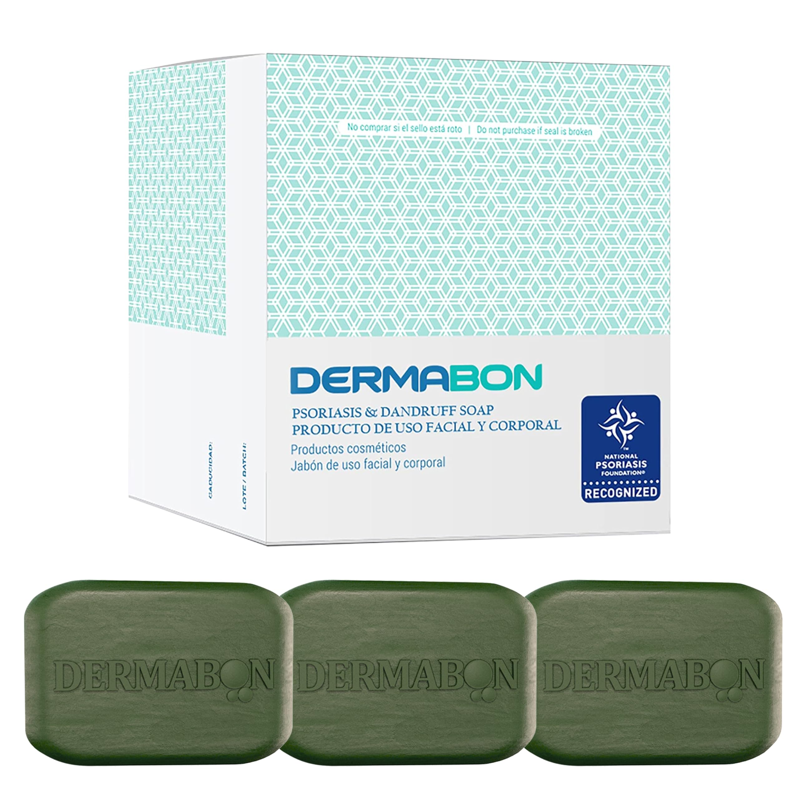 Buy Dermabon 2 Coal Tar Psoriasis Body Wash & Eczema Bar Soap (3 Pack