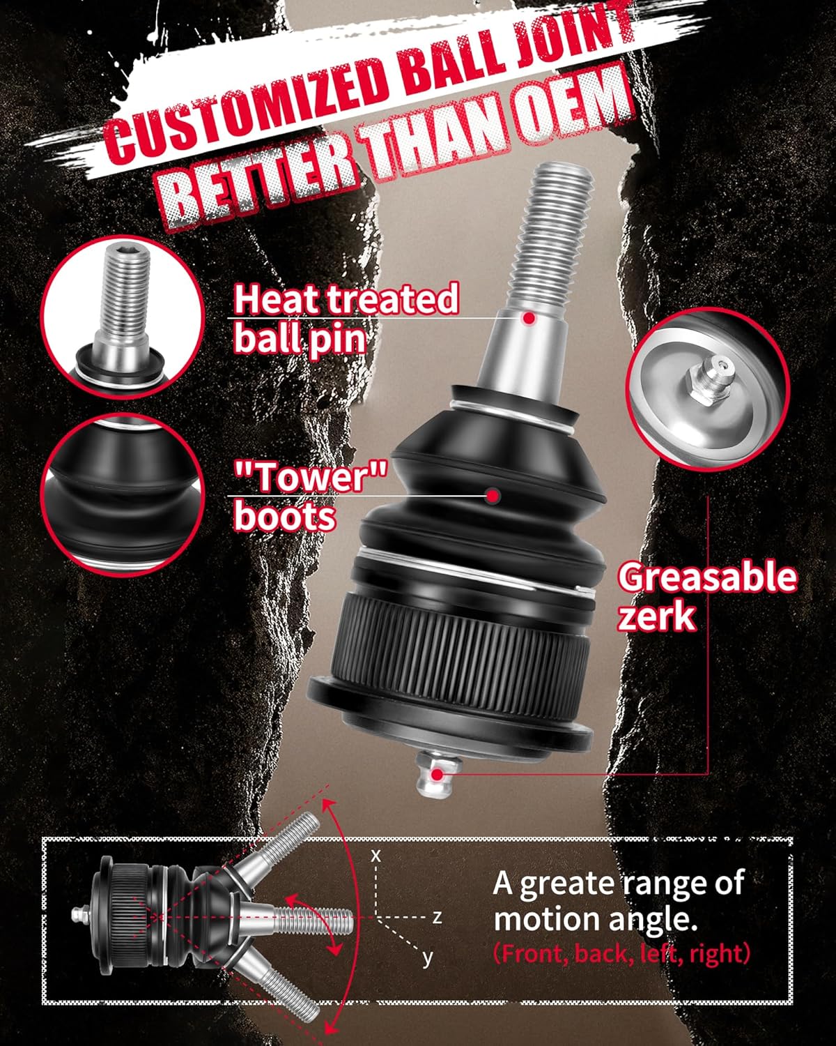 KSP 2-4" Forged Control Arm for Tacoma Hilux 2004-2023, Aluminum Upper Control Arm With Rubber Bushing Compatible with Toyota Prerunner Fortuner 05-23, Aftermarket One-piece Design Front UCA (Silver)