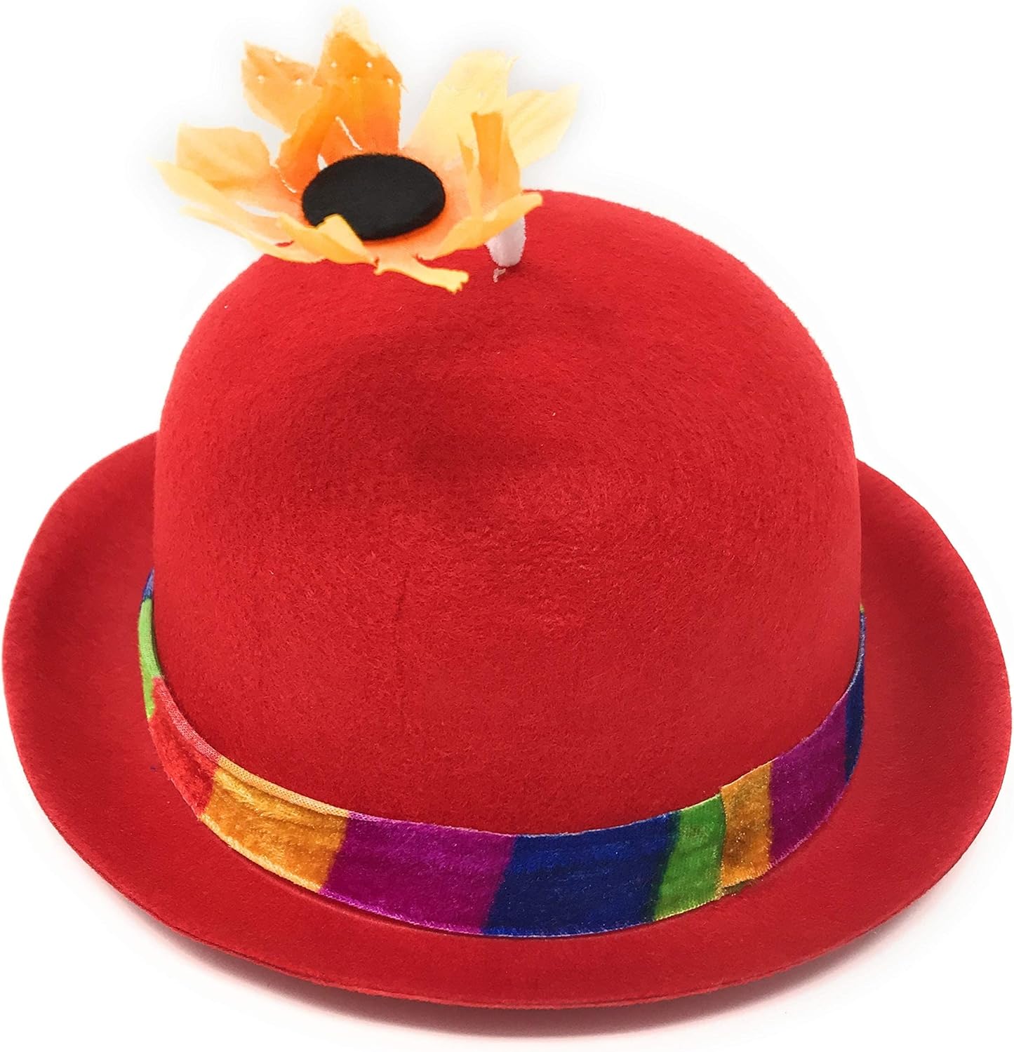 U. S. Toy French Clown Bowler Derby Hat with Daisy - 1 Hat, Ages 14 & Older