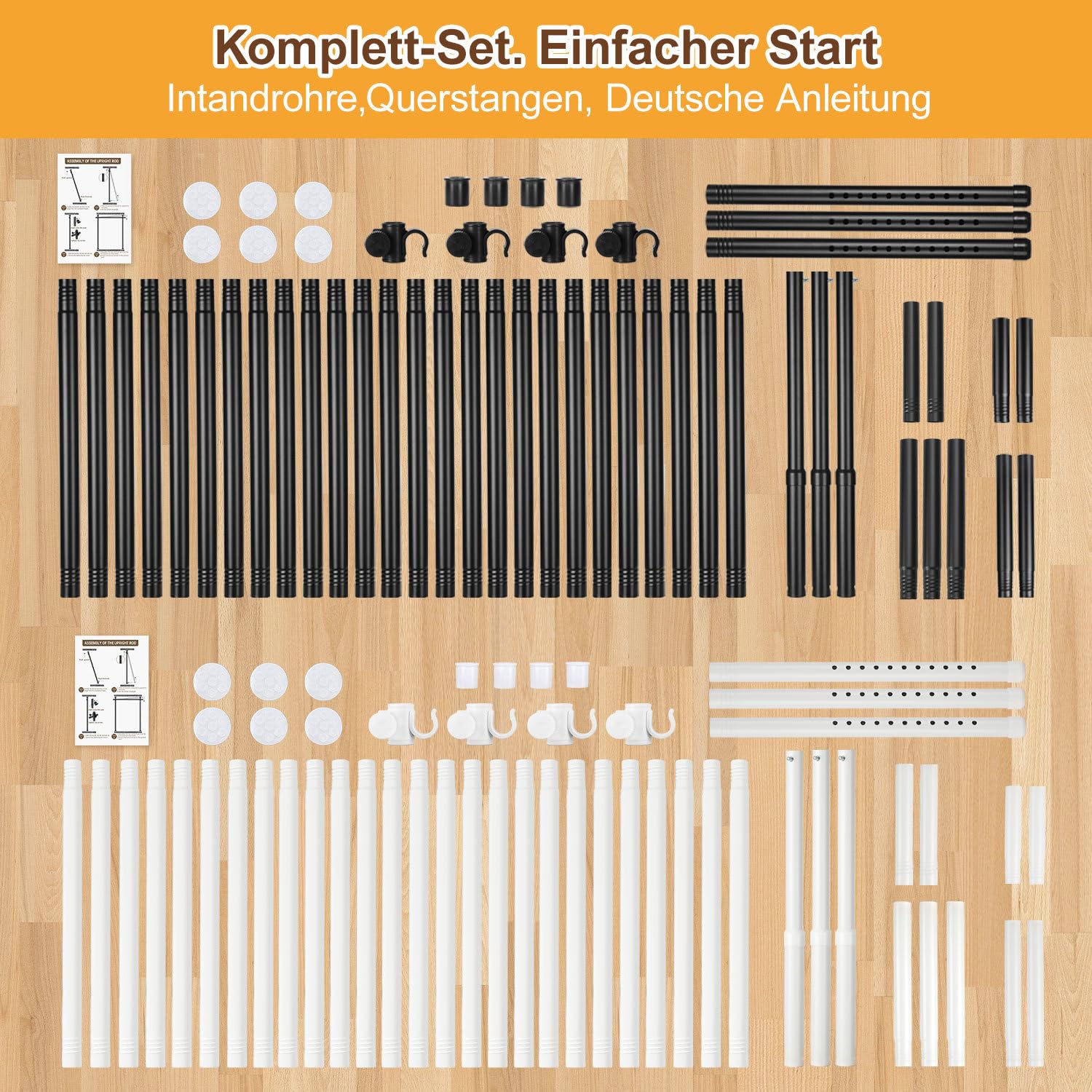 𝗝𝗮𝘆𝘀𝗲𝘂𝘄 Raumteiler Paraventgestell, freistehende Gardinenstange höhen und breitenverstellbar, Vorhangständer als Trennwand Sichtschutz für Schlafzimmer Büro Wohnzimmer - Schwarz