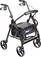 Vista 1 de Drive Medical 795BK Duet Silla de Transporte Plegable y Andador, Negro