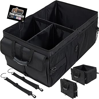 TRUNKCRATEPRO Trunk Organizer For Car, Suv, Truck | Premium Adjustable Multi Com